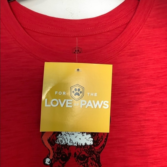 Women's Unisex L Top Tee T-Shirt Red Waiting For Santa Puppies Dogs Corgi NWT - Picture 5 of 6